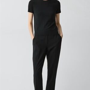 Theory Treeca Pull on pant in Admiral Crepe Black Size 00 NWT